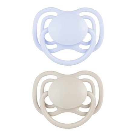 CANPOL 23/225 Smoczek uspokajający silikonowy symetryczny 0-6m Dental Air 2szt. niebieski CANPOL 23/225 Smoczek uspokajający silikonowy symetryczny 0-6m Dental Air 2szt. niebieski
