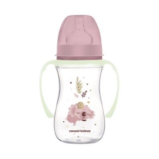 CANPOL 35/237 Butelka antykolkowa 240ml EasyStart Sleepy Koala różowa
