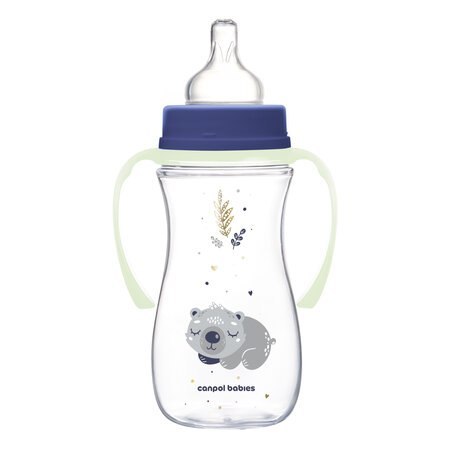 CANPOL 35/238 Butelka antykolkowa 300ml EasyStart Sleepy Koala niebieska CANPOL 35/238 Butelka antykolkowa 300ml EasyStart Sleepy Koala niebieska