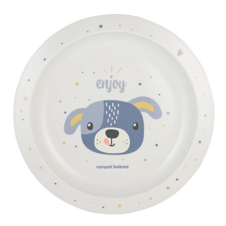CANPOL 4/411 Talerz plastikowy Cute Animals niebieski blu2 CANPOL 4/411 Talerz plastikowy Cute Animals niebieski blu2