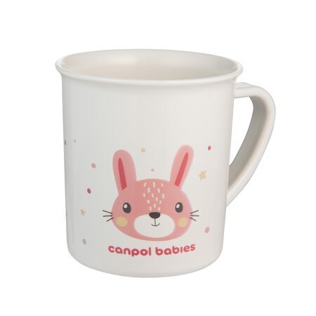 CANPOL 4/413 Kubek plastikowy z uchem dla dziecka 170ml Cute Animals pink 2 CANPOL 4/413 Kubek plastikowy z uchem dla dziecka 170ml Cute Animals pink 2