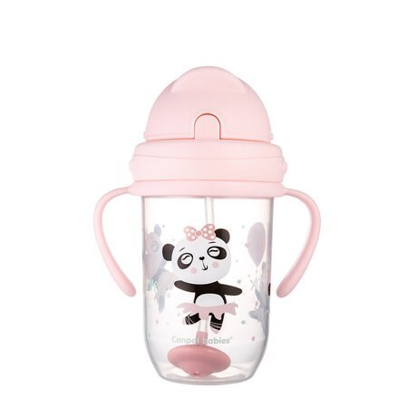 CANPOL 56/606 Kubek niekapek z rurką i odważnikiem 270 ml Exotic pink CANPOL 56/606 Kubek niekapek z rurką i odważnikiem 270 ml Exotic pink