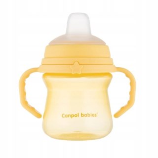 CANPOL 56/614 Kubek z silikonowym ustnikiem FirstCup 150ml żółty*