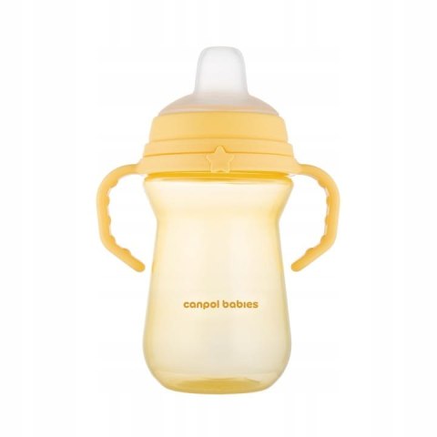 CANPOL 56/615 Kubek z silikonowym ustnikiem FirstCup 250ml żółty CANPOL 56/615 Kubek z silikonowym ustnikiem FirstCup 250ml żółty