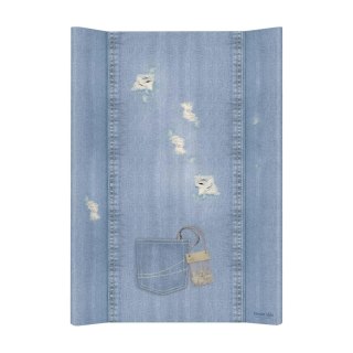 CEBA 102-119-589 Przewijak miękki profilowany krótki 50x70 DENIM STYLE SHABBY blue GRATIS pokrowiec na przewijak, składana mata 