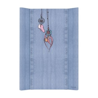 CEBA 102-119-598 Przewijak miękki profilowany krótki 50x70 DENIM STYLE DREAM CATCHER blue GRATIS pokrowiec na przewijak, składan