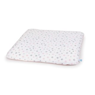 CEBA 848-626-604 Pokrowiec na przewijak miękki (75x72) 2 szt Grey Stars, Light grey+ Pink Stars, Pink* GRATIS składana mata do 