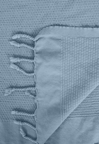 CEBA 869-000-160 Kocyk wielofunkcyjny bawełniany denim (90x85) blue GRATIS składana mata do przewijania 60x40 Rowanberry