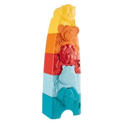 CHICCO 00011570000000 ECO+ Zwierzątka układanka i wieża 2w1 CHICCO 00011570000000 ECO+ Zwierzątka układanka i wieża 2w1