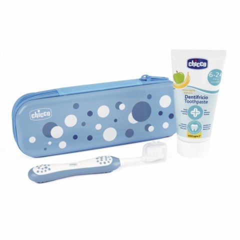 CHICCO 00012098000000 Zestaw pasta z fluorem+szczotka+etui Indigo 6-36 m CHICCO 00012098000000 Zestaw pasta z fluorem+szczotka+etui Indigo 6-36 m