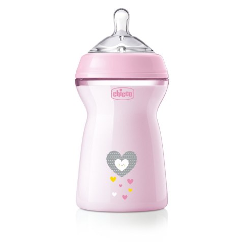 CHICCO 00081335100000 Butelka NF plastikowa 6m+ 330 ml girl CHICCO 00081335100000 Butelka NF plastikowa 6m+ 330 ml girl