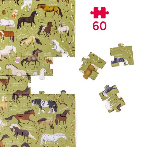 CzuCzu 7093573 Puzzle Konie 4+ 60el.