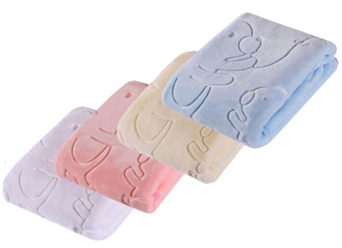 EASY CARE 502 Kocyk akrylowy tłoczony jednokolorowy 80x110 EASY CARE 502 Kocyk akrylowy tłoczony jednokolorowy 80x110