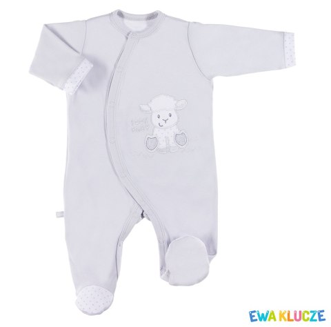 EWA 852625 NEWBORN Pajac szary 56 EWA 852625 NEWBORN Pajac szary 56