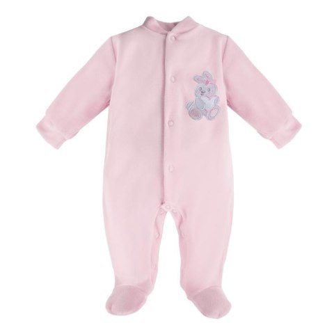 EWA 931023 NEWBORN Pajac welur róż 68 EWA 931023 NEWBORN Pajac welur róż 68