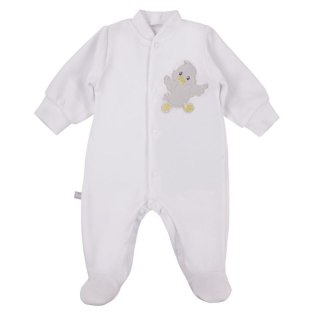 EWA 931054 NEWBORN Pajac welur biały 68