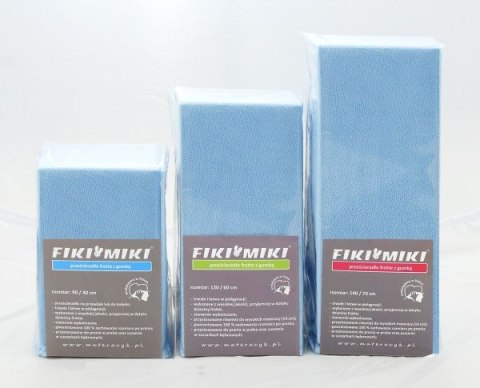 FIKI MIKI Prześcieradło frotte z gumką 140x70 Błękitne FIKI MIKI Prześcieradło frotte z gumką 140x70 Błękitne