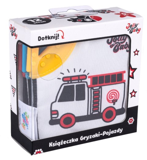 JOLLYBABY JB 80588 Książeczka - gryzaki pojazdy JOLLYBABY JB 80588 Książeczka - gryzaki pojazdy