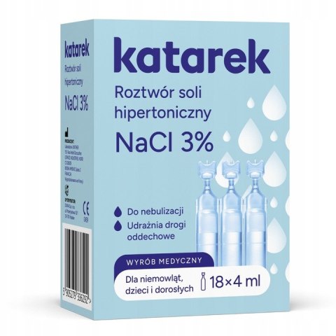 KATAREK Roztwór soli hipertoniczny 18x4ml NaCI 3% KATAREK Roztwór soli hipertoniczny 18x4ml NaCI 3%