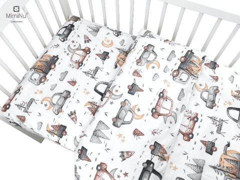 KIECZMERSKI Pościel C-2 100x135 cm MIMINU DESIGN Samochodziki szare bawełna 100% KIECZMERSKI Pościel C-2 100x135 cm MIMINU DESIGN Samochodziki szare bawełna 100%