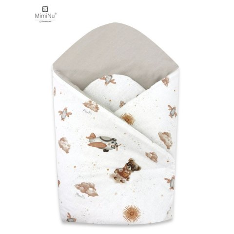KIECZMERSKI Rożek usztywniony 75x75 cm MIMINU DESIGN Misie beżowe bawełna 100% KIECZMERSKI Rożek usztywniony 75x75 cm MIMINU DESIGN Misie beżowe bawełna 100%