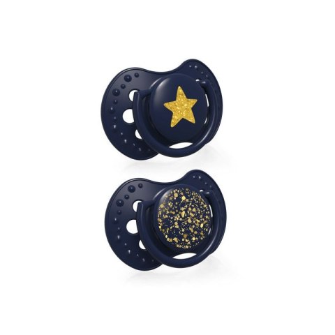 LOVI 22/894 Smoczek silikonowy dynamiczny 6-18m 2 szt Stardust blue LOVI 22/894 Smoczek silikonowy dynamiczny 6-18m 2 szt Stardust blue