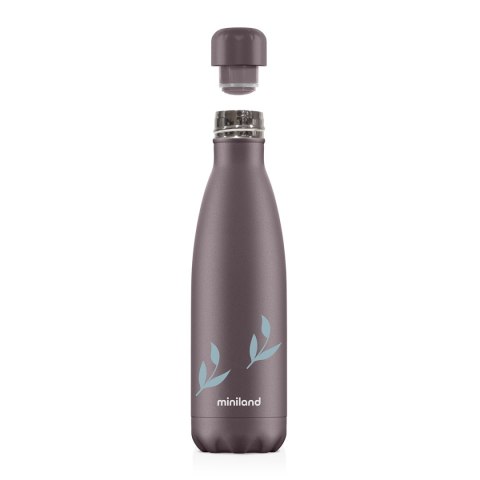 MARKO ML89438 Termos butelka Terra 500ml - śliwkowy / kwiaty MARKO ML89438 Termos butelka Terra 500ml - śliwkowy / kwiaty
