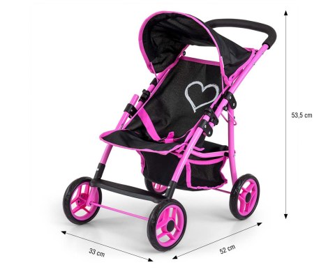 MILLY MALLY 5519 Wózek dla lalek Natalie Prestige Black MILLY MALLY 5519 Wózek dla lalek Natalie Prestige Black