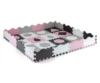MILLY MALLY 5617 Mata piankowa puzzle Jolly 4x4 Shapes - pink grey
