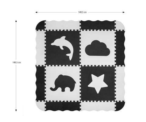 MILLY MALLY 5619 Mata piankowa puzzle Jolly 2x2 grey MILLY MALLY 5619 Mata piankowa puzzle Jolly 2x2 grey