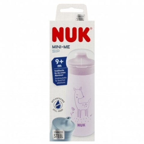 NUK 225325 Kubek ze stali nierdzewnej 300ml Mini +9m jeleń NUK 225325 Kubek ze stali nierdzewnej 300ml Mini +9m jeleń