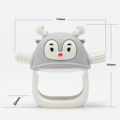 SMILY MIA Gryzak silikonowy Renifer light grey SMILY MIA Gryzak silikonowy Renifer light grey