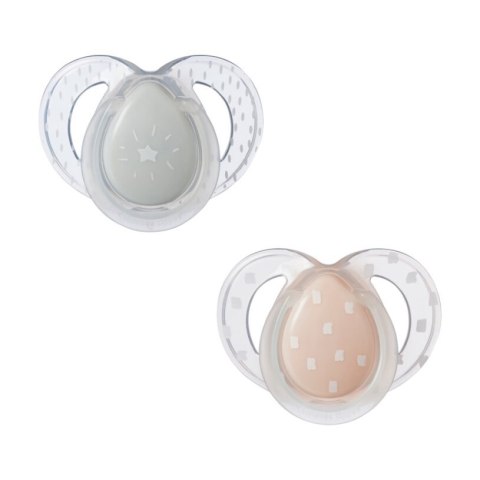 TOMMEE TIPPEE TTP43336297 Smoczki uspokajające NIGHT TIME 6-18m mix 2pak TOMMEE TIPPEE TTP43336297 Smoczki uspokajające NIGHT TIME 6-18m mix 2pak