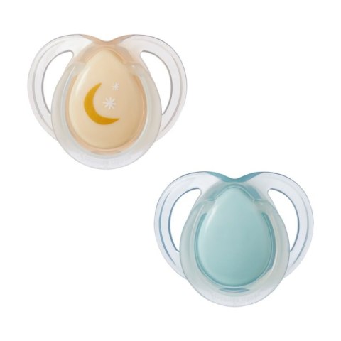 TOMMEE TIPPEE TTP43338095 Smoczki uspokajające NIGHT TIME 0-6m mix 2pak TOMMEE TIPPEE TTP43338095 Smoczki uspokajające NIGHT TIME 0-6m mix 2pak