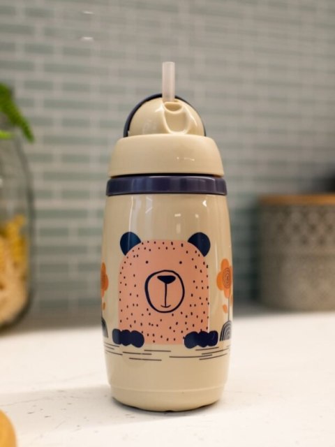 TOMMEE TIPPEE TTP447824 Bidon ze słomką Superstar 266ml szary