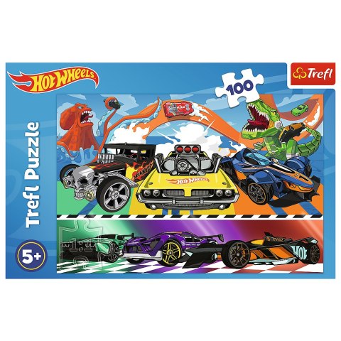 TREFL 16466 Puzzle 100 Pędzące samochody / Hot Wheels TREFL 16466 Puzzle 100 Pędzące samochody / Hot Wheels