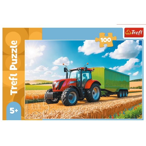 TREFL 16494 Puzzle 100 Maszyny rolnicze - traktor z przyczepą TREFL 16494 Puzzle 100 Maszyny rolnicze - traktor z przyczepą