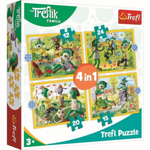 TREFL 34358 Puzzle 4w1 Wspólne zabawy Treflików TREFL 34358 Puzzle 4w1 Wspólne zabawy Treflików