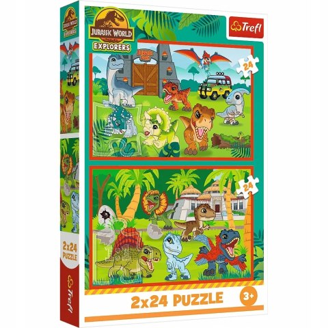 TREFL 34437 Puzzle 2x24 Małe dinozaury / Universal Jurassic World TREFL 34437 Puzzle 2x24 Małe dinozaury / Universal Jurassic World