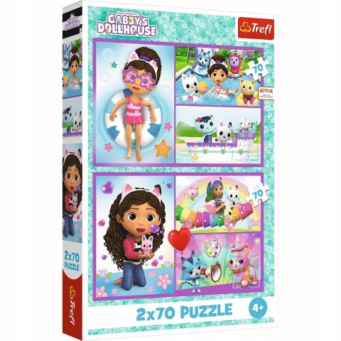 TREFL 34438 Puzzle 2x70 Baw się z Gabby TREFL 34438 Puzzle 2x70 Baw się z Gabby