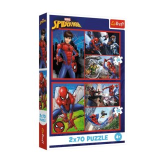 TREFL 34443 Puzzle 2x70 Pajęcze historie / Disney Marvel Spiderman