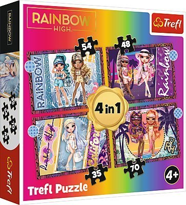 TREFL 34614 Puzzle 4w1 Modne laleczki LOL TREFL 34614 Puzzle 4w1 Modne laleczki LOL