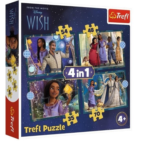 TREFL 34649 Puzzle 4w1 Marzenia się spełniają TREFL 34649 Puzzle 4w1 Marzenia się spełniają