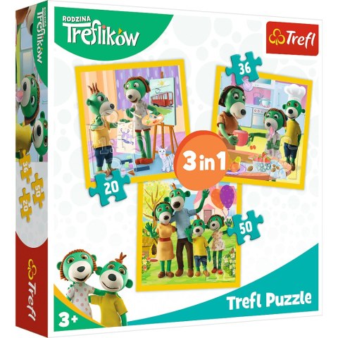 TREFL 34850 Puzzle 3w1 Razem jest wesoło TREFL 34850 Puzzle 3w1 Razem jest wesoło