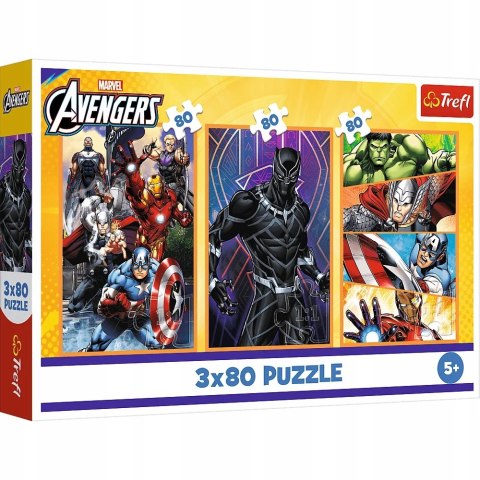 TREFL 34883 Puzzle 3x80 Dni pełne akcji / Disney Marvel the Avengers TREFL 34883 Puzzle 3x80 Dni pełne akcji / Disney Marvel the Avengers