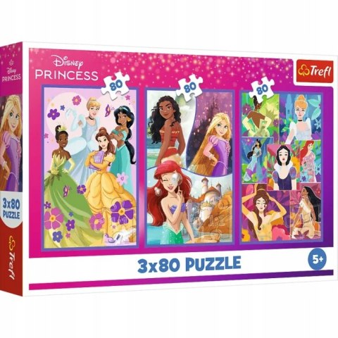 TREFL 34884 Puzzle 3x80 Księżniczki przyjaciółki TREFL 34884 Puzzle 3x80 Księżniczki przyjaciółki