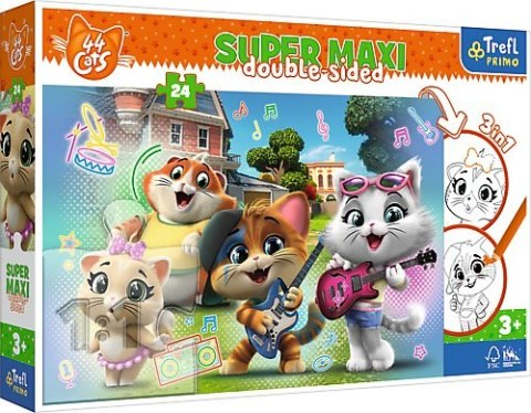 TREFL 41011 Puzzle 24 SUPER MAXI Radosne koty Rainbow TREFL 41011 Puzzle 24 SUPER MAXI Radosne koty Rainbow
