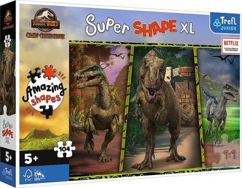 TREFL 50020 Puzzle 104 XL Kolorowe dinozaury TREFL 50020 Puzzle 104 XL Kolorowe dinozaury