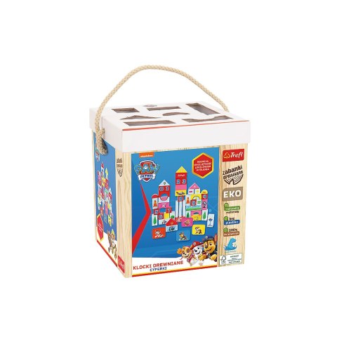TREFL 61571 Klocki drewniane Paw Patrol Cyferki TREFL 61571 Klocki drewniane Paw Patrol Cyferki