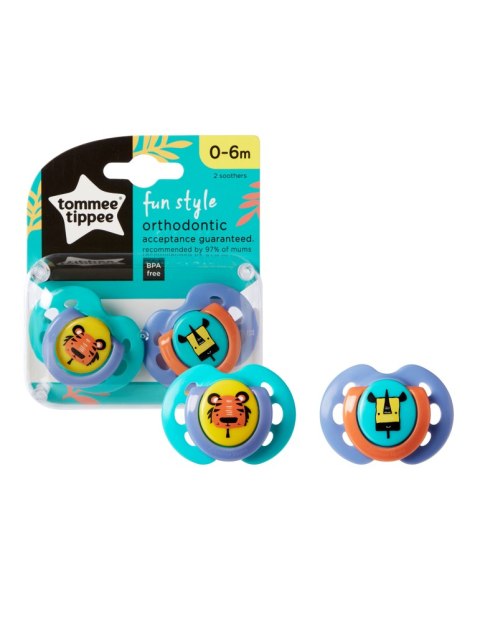TT 43335795 Smoczek uspokajający FUN STYLE 0-6m 2 szt. TT 43335795 Smoczek uspokajający FUN STYLE 0-6m 2 szt.